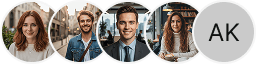 Multiple investor profile avatars on Level Rendishance trading review block